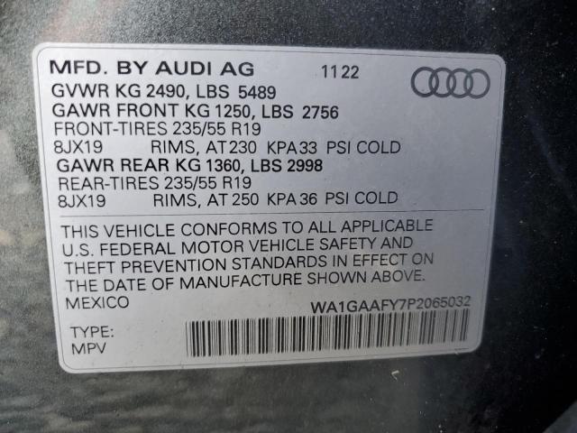 2023 AUDI Q5 PREMIUM WA1GAAFY7P2065032