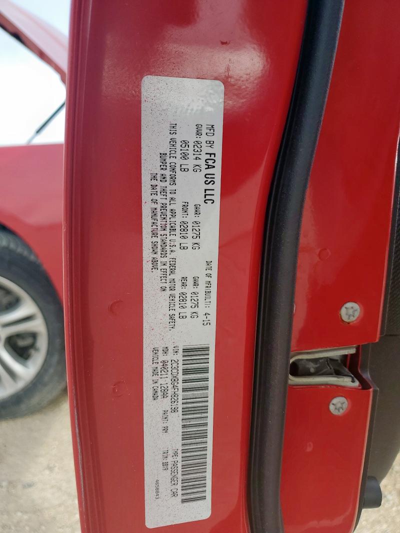 2015 DODGE CHARGER SE 2C3CDXBG4FH826198
