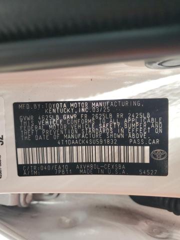 2025 TOYOTA CAMRY XSE - 4T1DAACK4SU591832