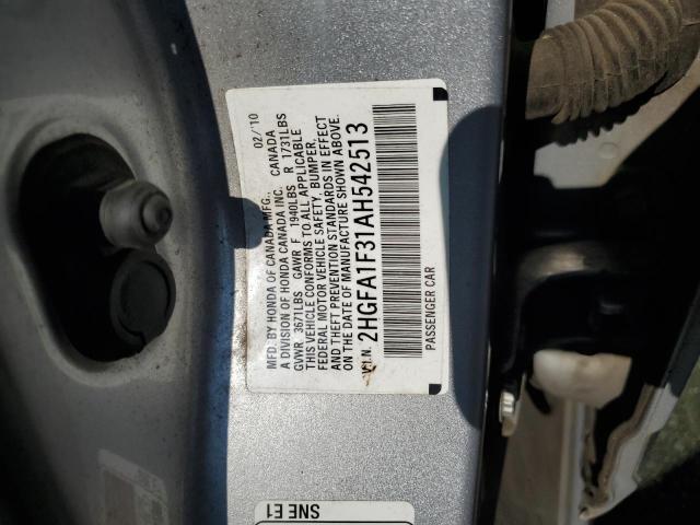 2010 HONDA CIVIC VP - 2HGFA1F31AH542513