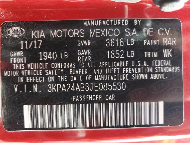 2018 KIA RIO LX 3KPA24AB3JE085530
