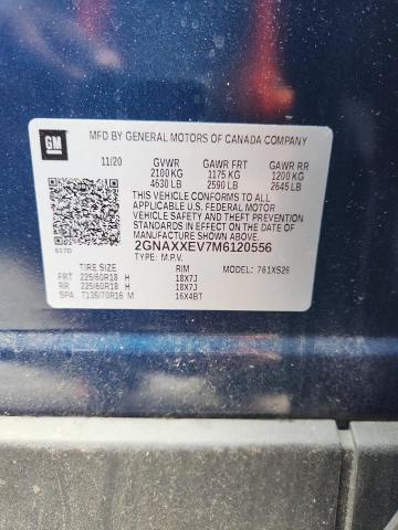 2021 CHEVROLET EQUINOX PREMIER 2GNAXXEV7M6120556