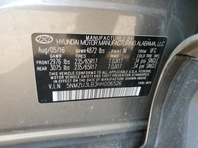 2017 HYUNDAI SANTA FE S - 5NMZU3LB3HH006526