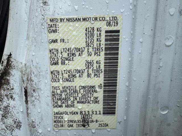 2019 NISSAN NV 2500 S 1N6AF0LY6KN81131