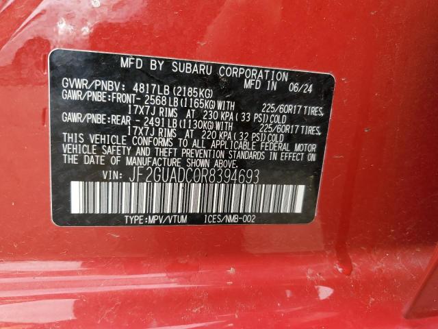 2024 SUBARU CROSSTREK - JF2GUADC0R8394693