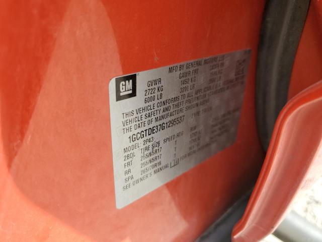 2016 CHEVROLET COLORADO Z - 1GCGTDE37G1295537