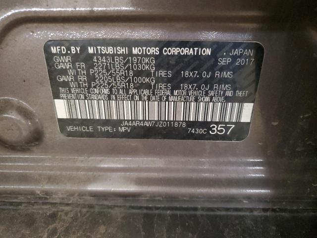 2018 MITSUBISHI OUTLANDER JA4AR4AW7JZ011878
