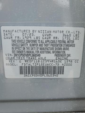 2023 NISSAN KICKS SR 3N1CP5DV0PL560340