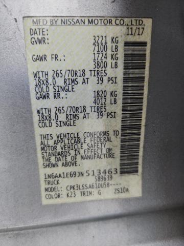 2018 NISSAN TITAN SV 1N6AA1E69JN513463