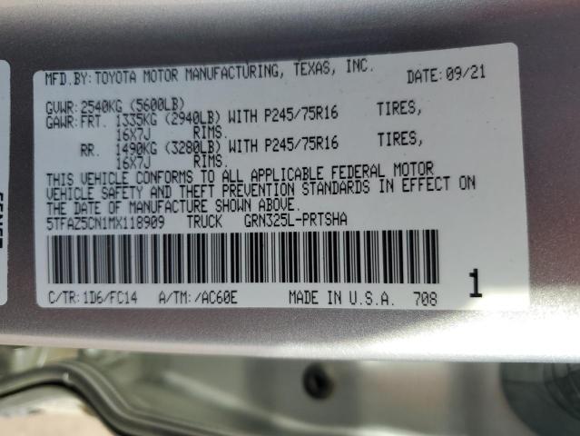 2021 TOYOTA TACOMA DOU - 5TFAZ5CN1MX118909