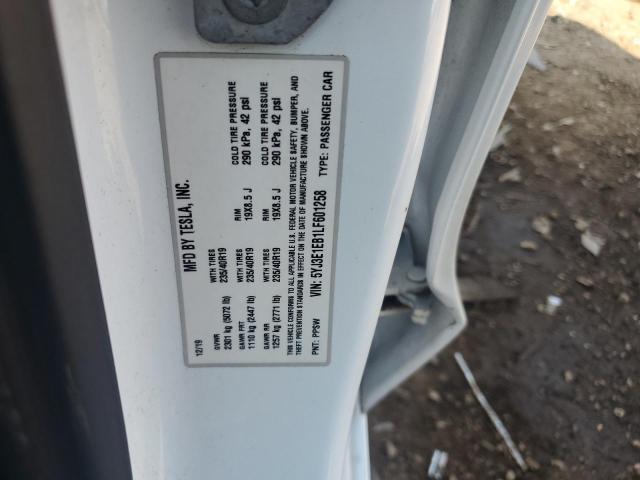 2020 TESLA MODEL 3 5YJ3E1EB1LF601258