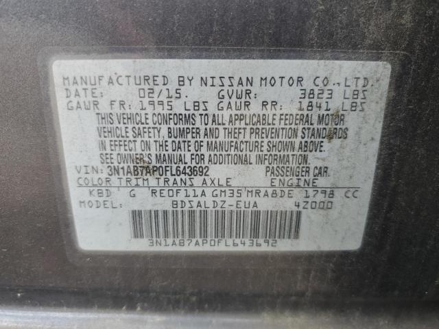 2015 NISSAN SENTRA - 3N1AB7AP0FL643692