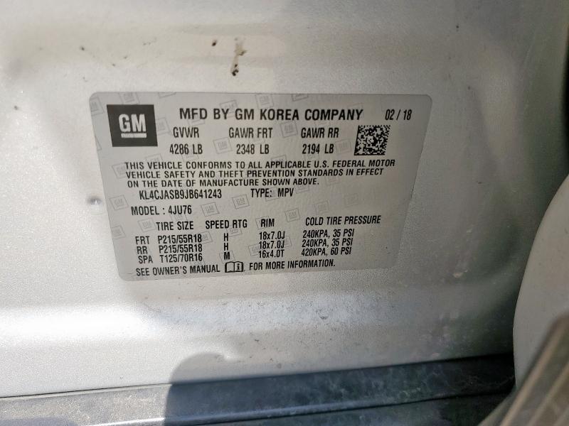 2018 BUICK ENCORE PRE KL4CJASB9JB641243