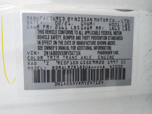 2021 NISSAN SENTRA SR - 3N1AB8DVXMY247124