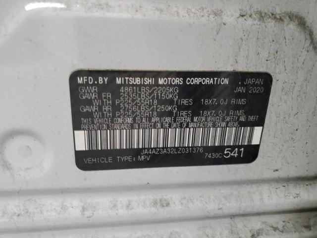 2020 MITSUBISHI OUTLANDER JA4AZ3A32LZ031376