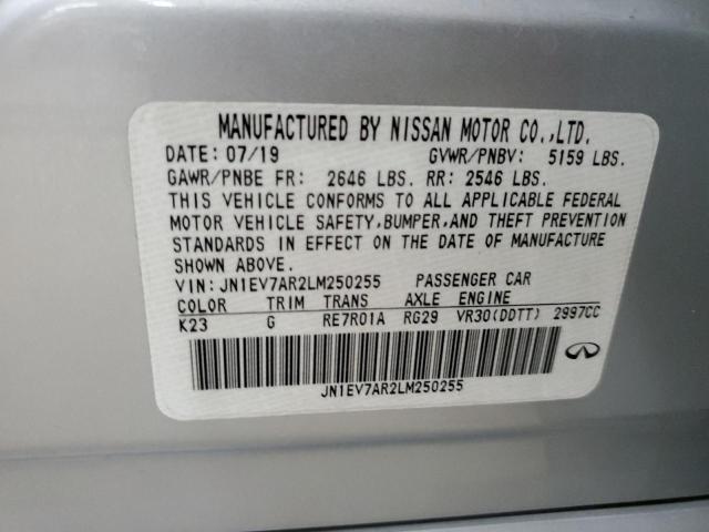 2020 INFINITI Q50 PURE JN1EV7AR2LM250255