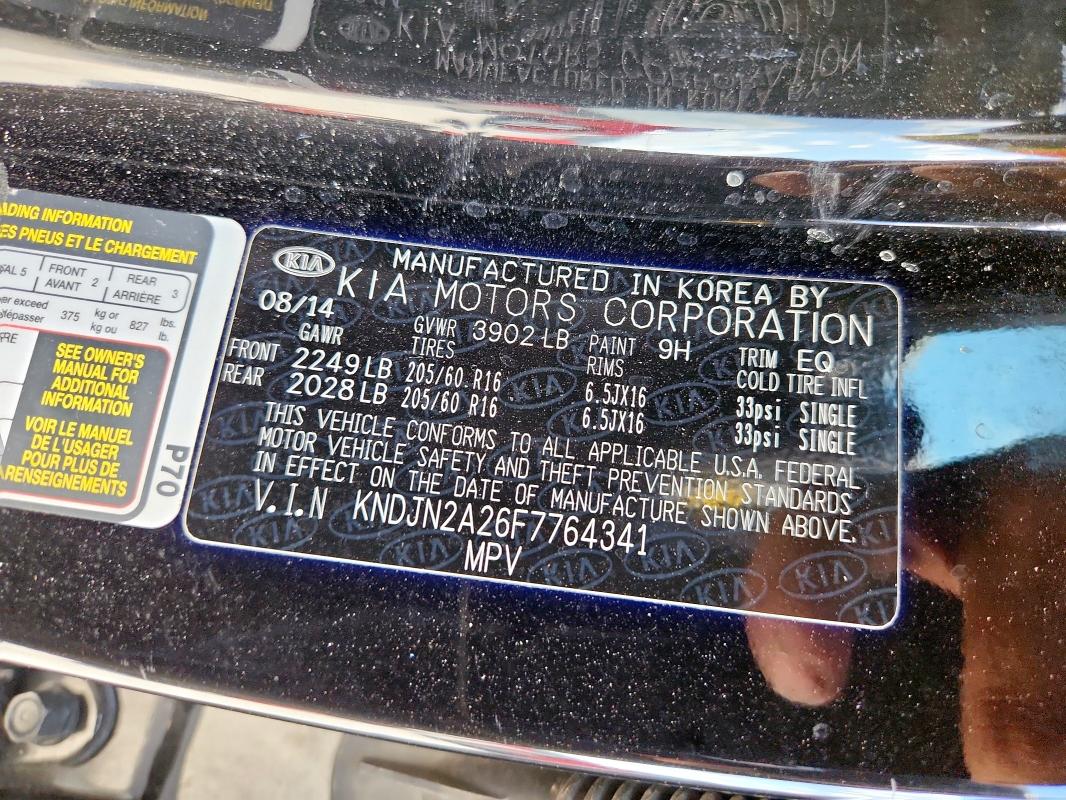 2015 KIA SOUL - KNDJN2A26F7764341