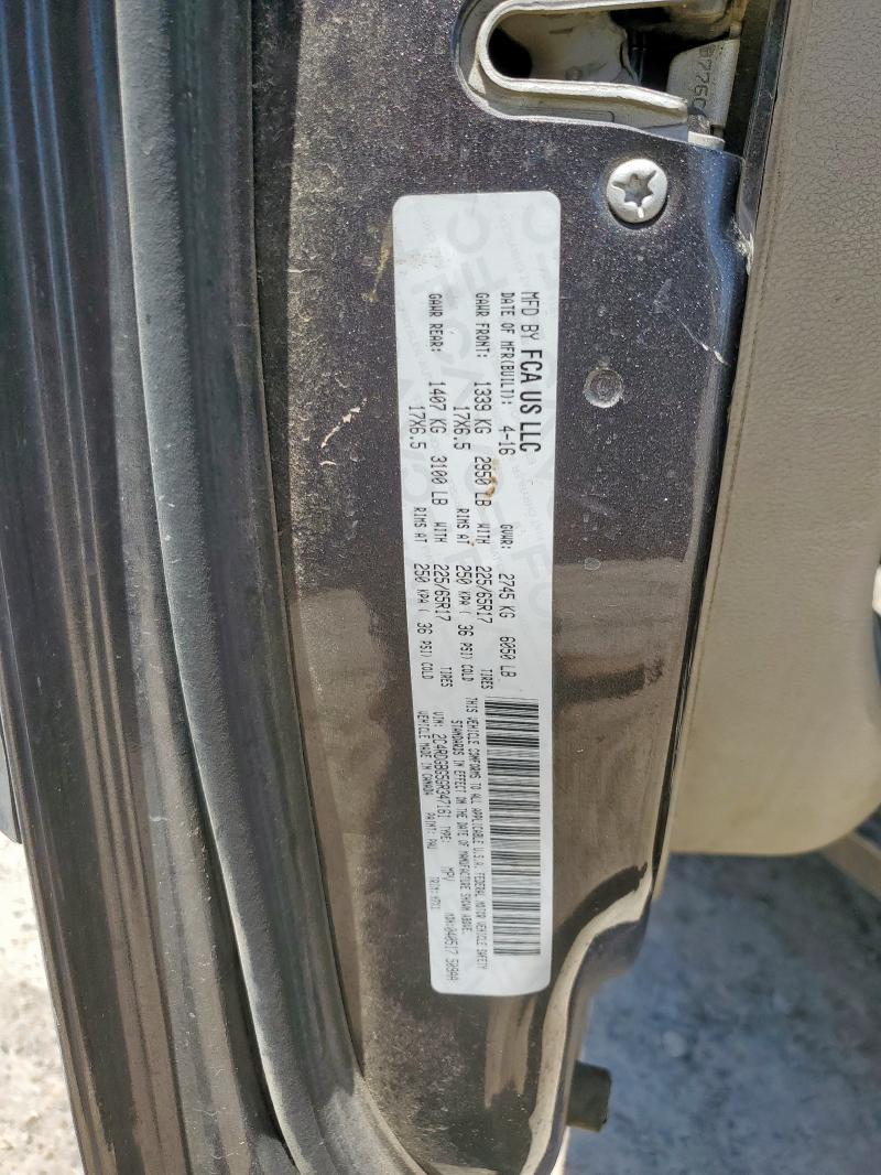 2016 DODGE GRAND CARA 2C4RDGBG5GR347161