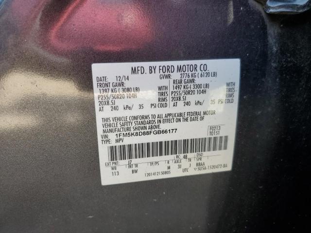 2015 FORD EXPLORER X 1FM5K8D88FGB66177