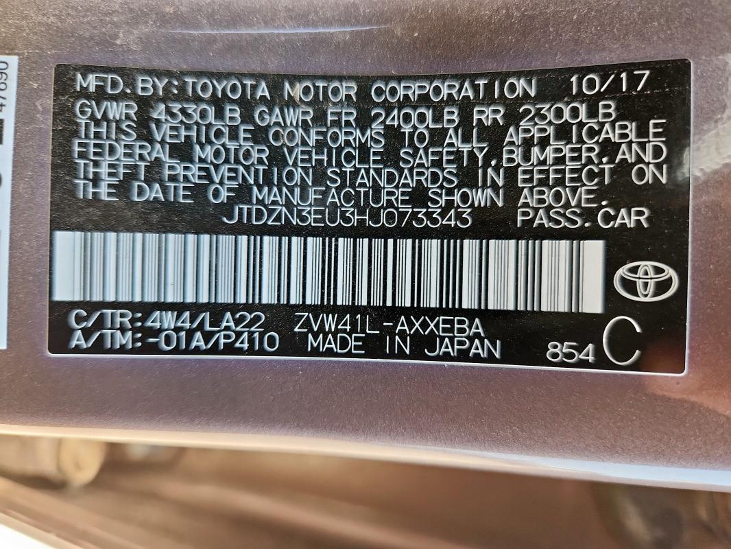 2017 TOYOTA PRIUS V - JTDZN3EU3HJ073343