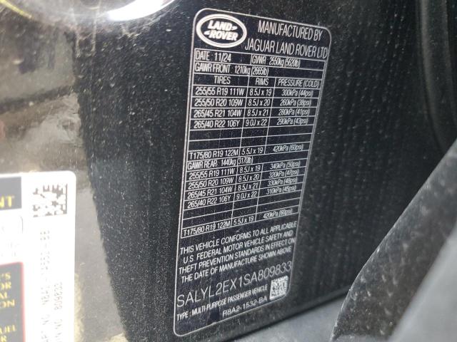 2025 LAND ROVER RANGE ROVE - SALYL2EX1SA809833