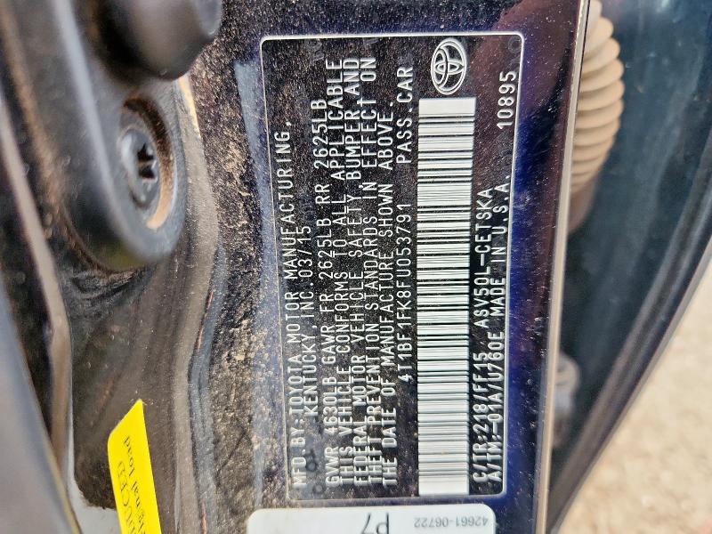 2015 TOYOTA CAMRY LE - 4T1BF1FK8FU053791