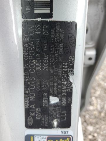 2015 KIA FORTE LX KNAFX4A64F5414441