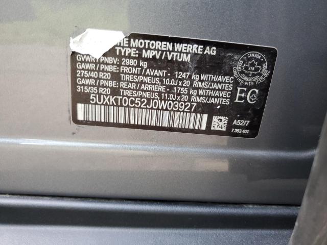 2018 BMW X5 XDR40E 5UXKT0C52J0W03927