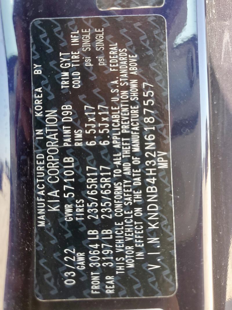2022 KIA CARNIVAL L KNDNB4H32N6187557
