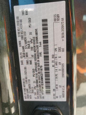 2021 FORD F150 SUPER 1FTFW1E8XMKD71870