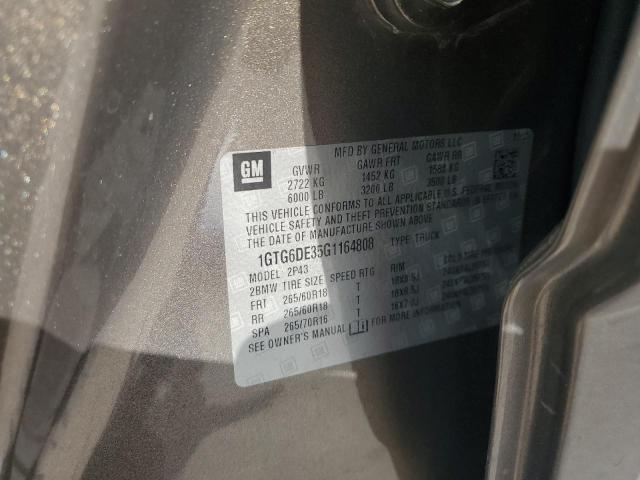 2016 GMC CANYON SLT 1GTG6DE35G1164808