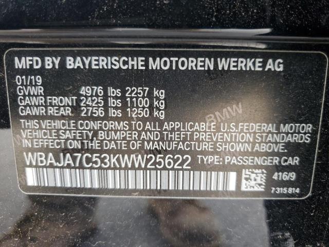 2019 BMW 530 XI - WBAJA7C53KWW25622