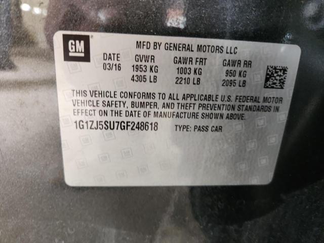 2016 CHEVROLET MALIBU HYB 1G1ZJ5SU7GF248618