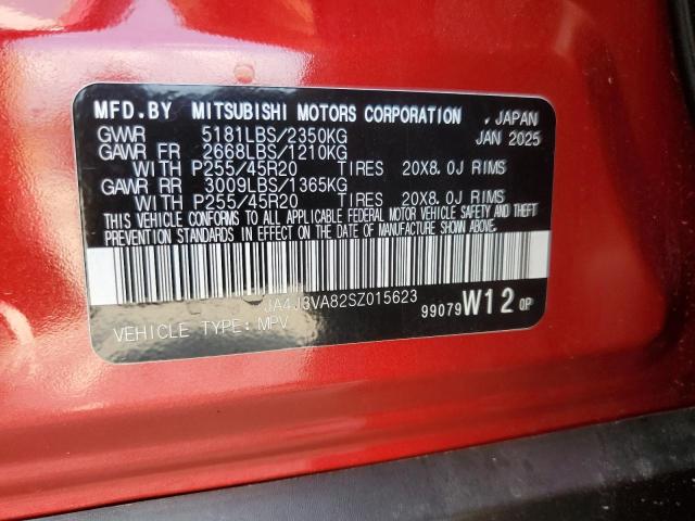 2025 MITSUBISHI OUTLANDER JA4J3VA82SZ015623