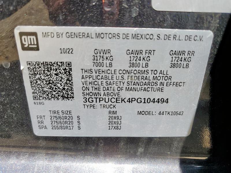 2023 GMC SIERRA K15 - 3GTPUCEK4PG104494