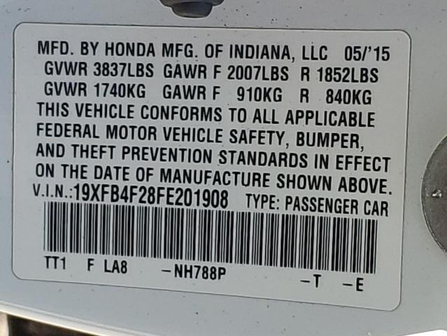 2015 HONDA CIVIC HYBR 19XFB4F28FE201908