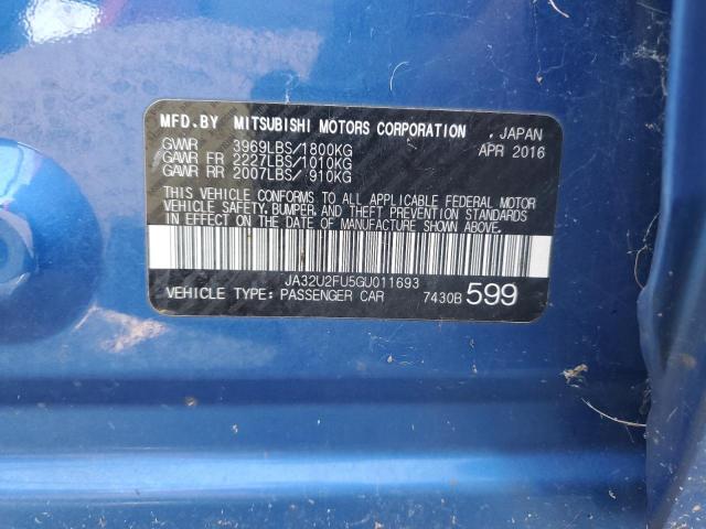 2016 MITSUBISHI LANCER ES JA32U2FU5GU011693