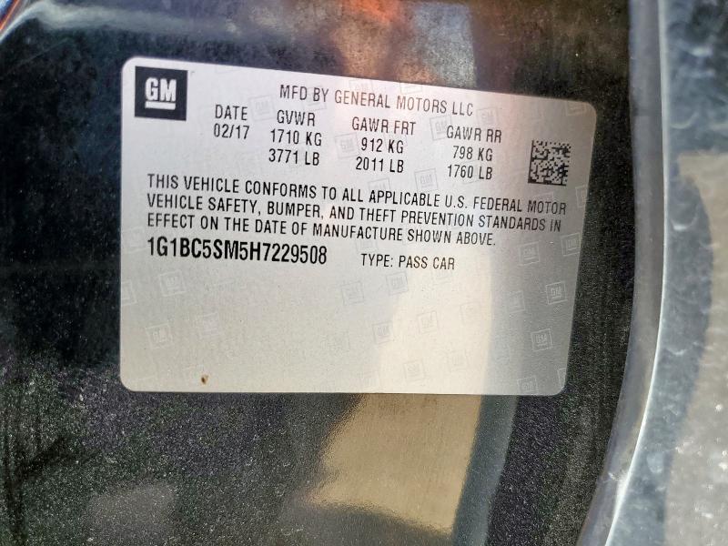 2017 CHEVROLET CRUZE LS 1G1BC5SM5H7229508