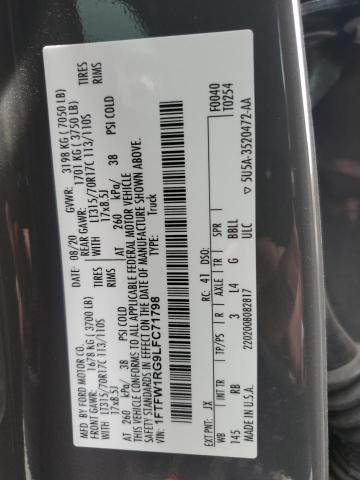 2020 FORD F150 RAPTO 1FTFW1RG9LFC71798