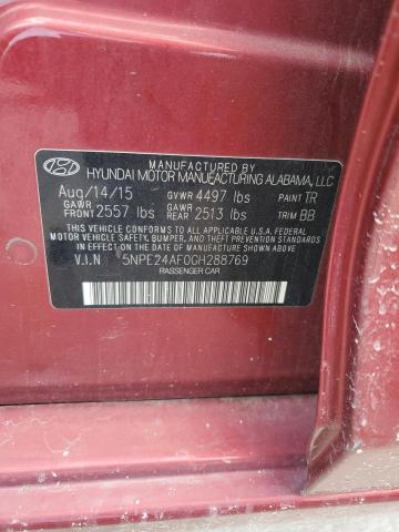 2016 HYUNDAI SONATA SE 5NPE24AF0GH288769