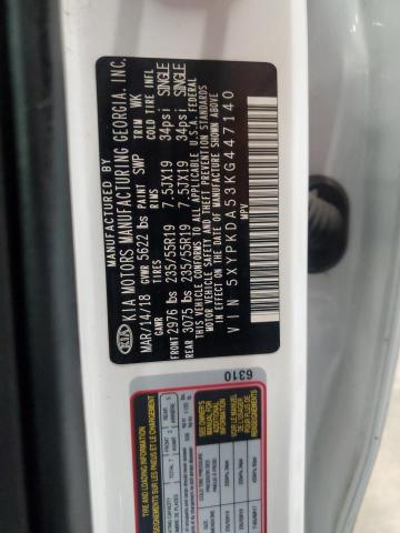2019 KIA SORENTO SX 5XYPKDA53KG447140