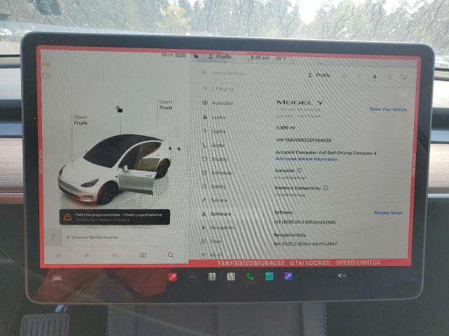 2025 TESLA MODEL Y 7SAYGDEE3SF264038