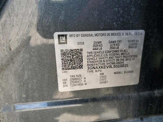 2020 CHEVROLET EQUINOX LT - 3GNAXKEV9LS516815