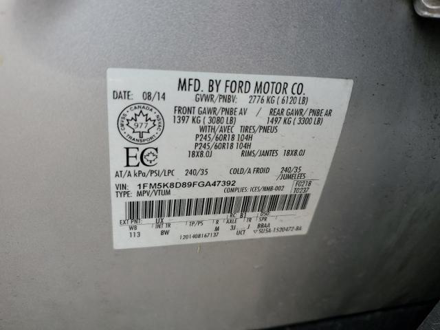 2015 FORD EXPLORER X - 1FM5K8D89FGA47392