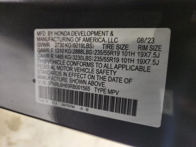 2024 HONDA ODYSSEY EL 5FNRL6H93RB001565