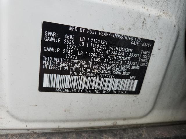 2017 SUBARU OUTBACK 2. 4S4BSAHC1H3367227