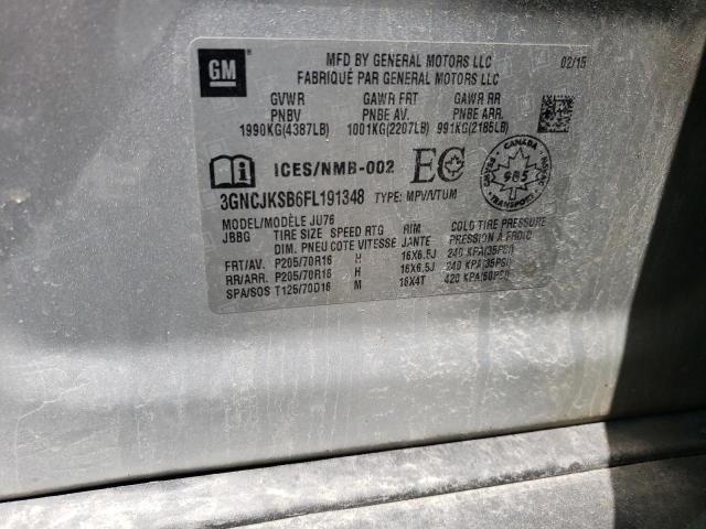 2015 CHEVROLET TRAX LS - 3GNCJKSB6FL191348