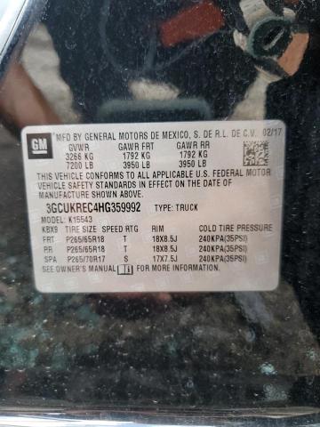 2017 CHEVROLET SILVERADO - 3GCUKREC4HG359992