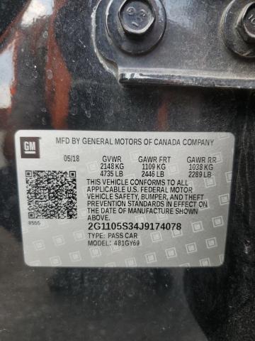 2018 CHEVROLET IMPALA LT 2G1105S34J9174078