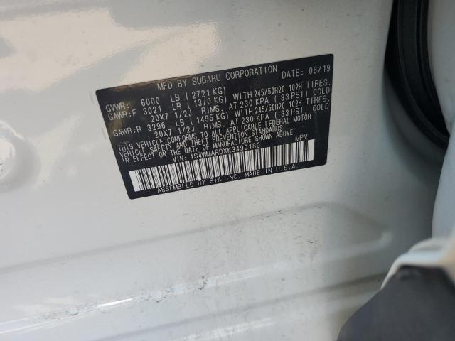 2019 SUBARU ASCENT TOU 4S4WMARDXK3490180